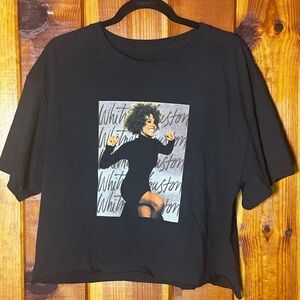 Whitney Houston Black Crop Top